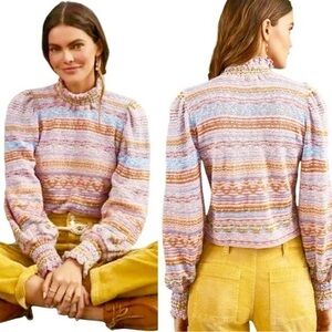 Anthropologie Cecilia Prado cropped knit sweater size S